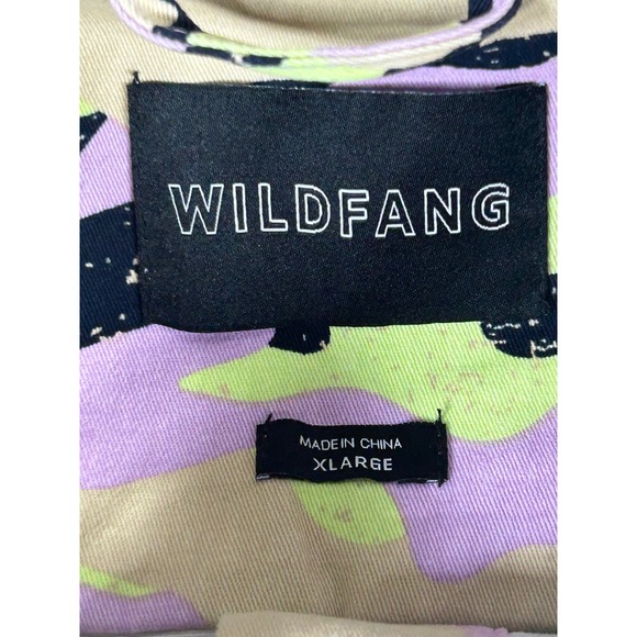 NEW Wildfang Snap Button Shirt Colorful Camo Chore Jacket Shacket XL - Picture 2 of 7